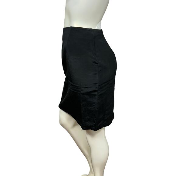 unbranded 90s black skirt basic dressy preppy look size 7 / 8 - Picture 2 of 9